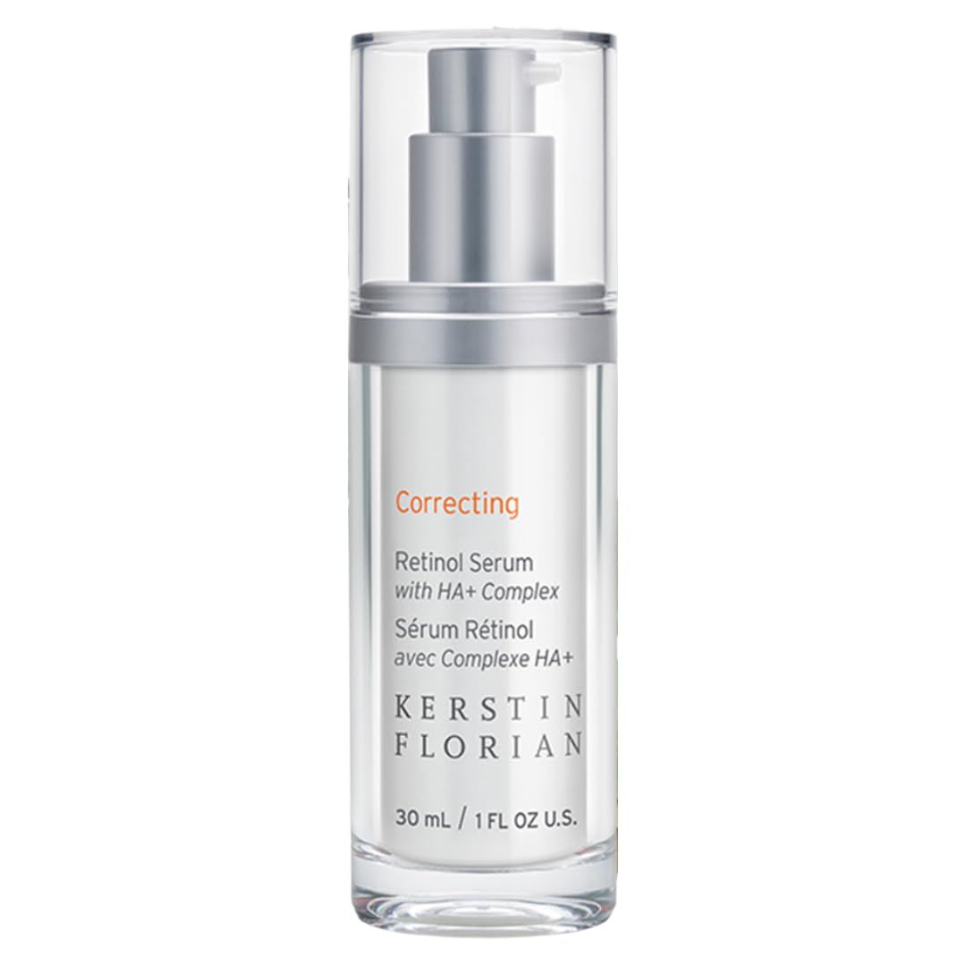 Kerstin Florian Retinol Serum with Hyaluronic Acid Anti-Aging Hydrating Face Treatment Reduces Fine Lines Wrinkles 1 fl oz