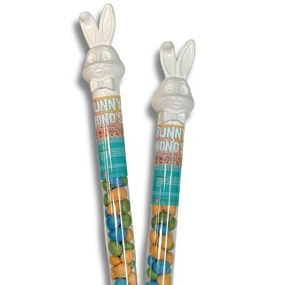 Vegan, Gluten Free Bunnies (2 Pack) Chocolate Candy Filled Easter Tubes Dairy Free Chocolate Easter Milk, Nut, Soy and Sesame Free by No Whey Foods