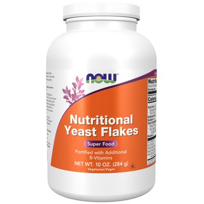 NOW Foods Supplements, Nutritional Yeast Flakes, Fortified with Additional B-Vitamins, Super Food, 10-Ounce