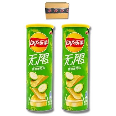 Pop SNAX Asian LaysChips, 2-Pack Cucumber Flavor Cucumber Potato Chips Imported Exclusive Lay Foreign Snack, 7.34 oz