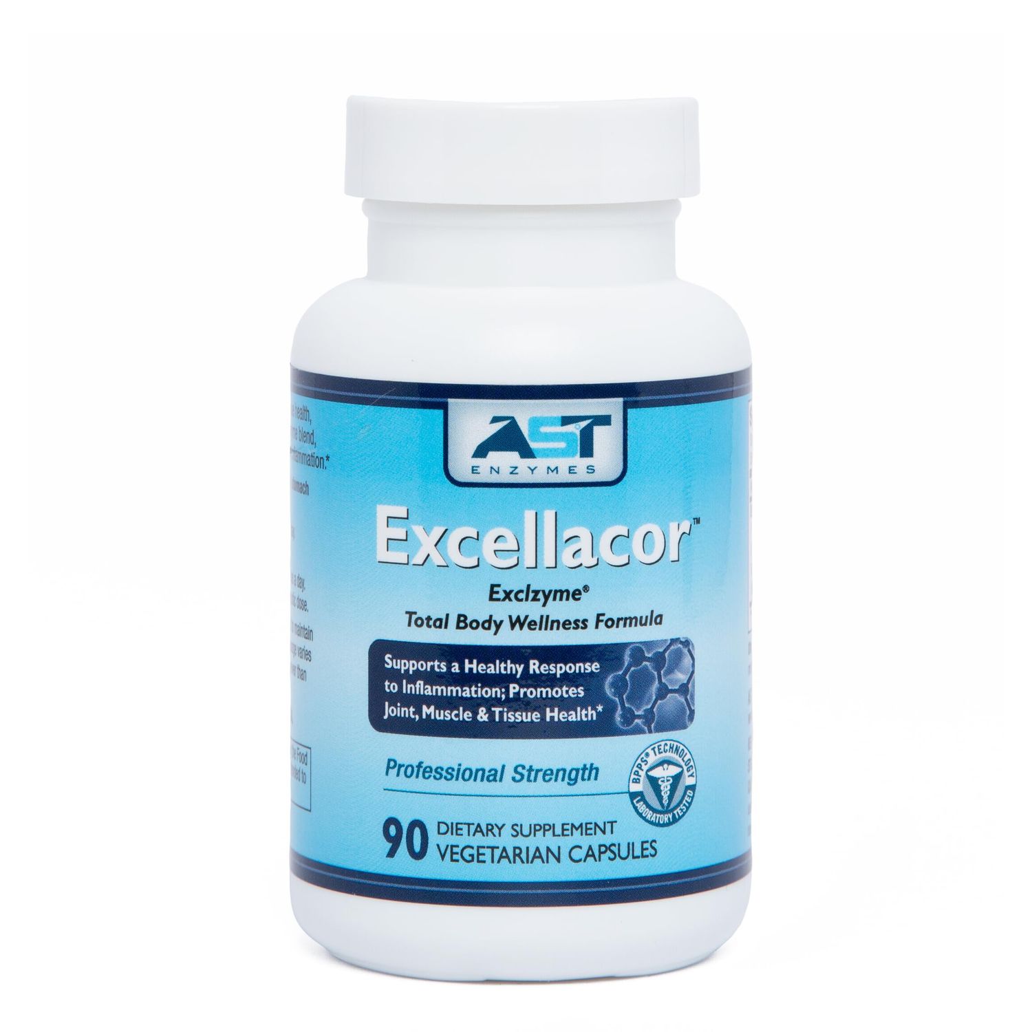 Excellacor Proteolytic Systemic Enzymes Formula with Acid-Resistant Serrapeptase Total Body Support 90 Vegetarian Capsules