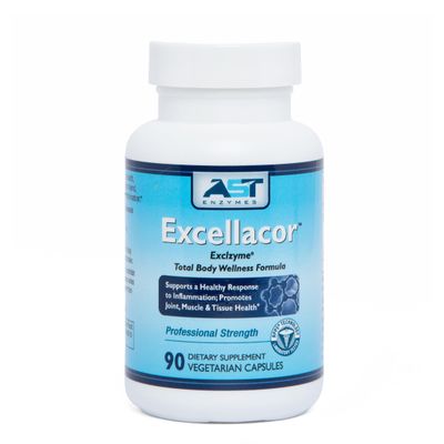 Excellacor Proteolytic Systemic Enzymes Formula with Acid-Resistant Serrapeptase Total Body Support 90 Vegetarian Capsules