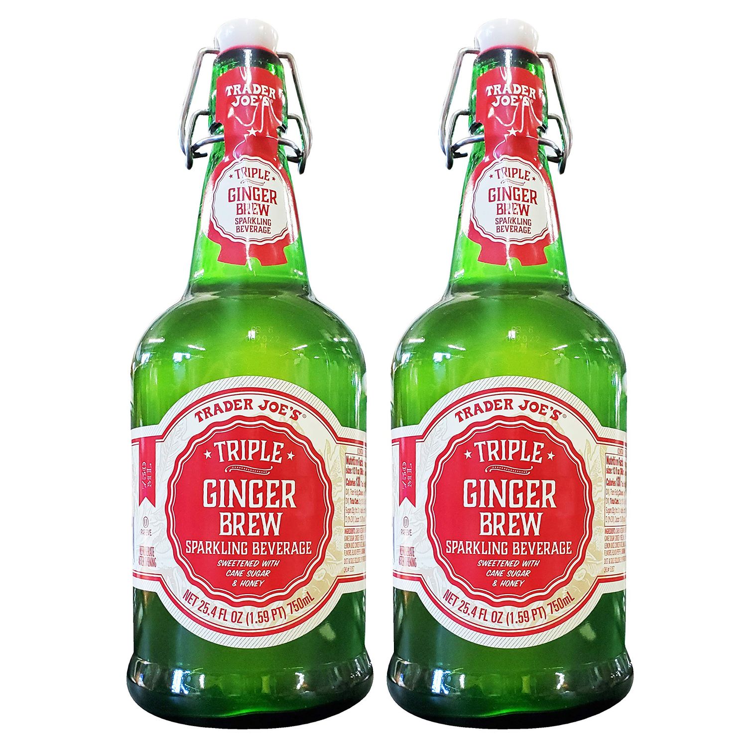 Trader Joe&#39;s Triple Ginger Brew Sparkling Beverage (2 Pack, Total of 50.8fl.oz)