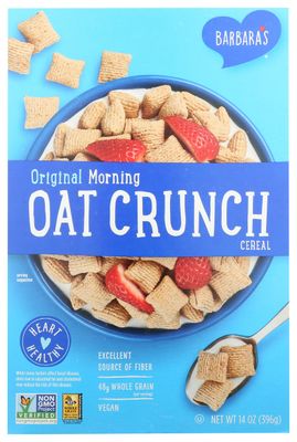Barbara&#39;s Original Morning Oat Crunch Cereal, Non GMO, Vegan, 14 Ounces (Pack Of 12)