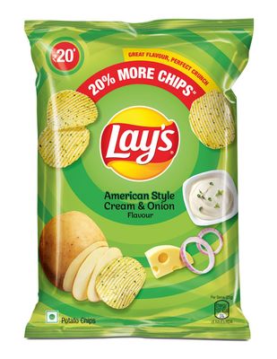 Lay&#39;s Lays American Style Cream Onion Flavour, 52 Grams, India