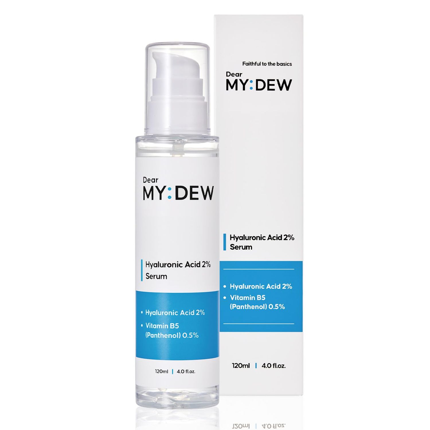 DearMYDEW 2 Hyaluronic Acid Serum with Vitamin B5, Hyalu B5 Intense Hydrating Serum for Face, Moisturizing, Anti-Aging for Fine Lines, Visibly Plumps Skin, Fast Absorbing, Korean Skincare, 4Fl Oz