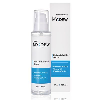 DearMYDEW 2 Hyaluronic Acid Serum with Vitamin B5, Hyalu B5 Intense Hydrating Serum for Face, Moisturizing, Anti-Aging for Fine Lines, Visibly Plumps Skin, Fast Absorbing, Korean Skincare, 4Fl Oz