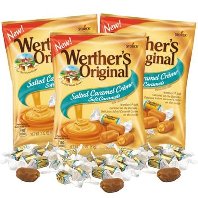 Werther&#39;s Original Soft Salted Caramels, Individually Wrapped Candies, 2.22 Ounces (Pack of 3)