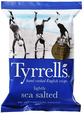 Tyrrell lightly Sea Salt Potato Chips 40gX6 bags
