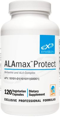 XYMOGEN ALAmax Protect - Berberine and ALA Supplement Complex - Alpha-Lipoic Acid with Berberine HCI Biotin to Help Support Cardiometabolic Health (120 Capsules)