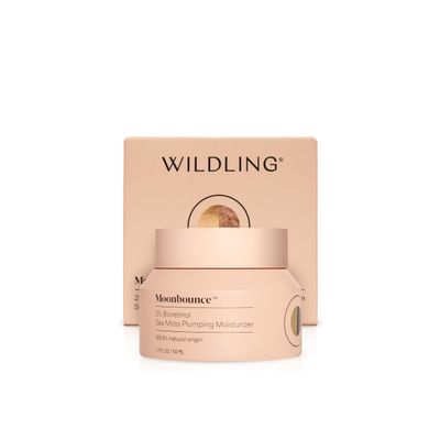 WILDLING Moonbounce 2 Bioretinol Plumping Moisturizer I Rock Samphire, Irish Sea Moss, Marshmallow Root, Moonstone I Hydrates, Boosts Elasticity, Firms I 99.5 Natural, Vegan, Cruelty Free (1.7fl oz)