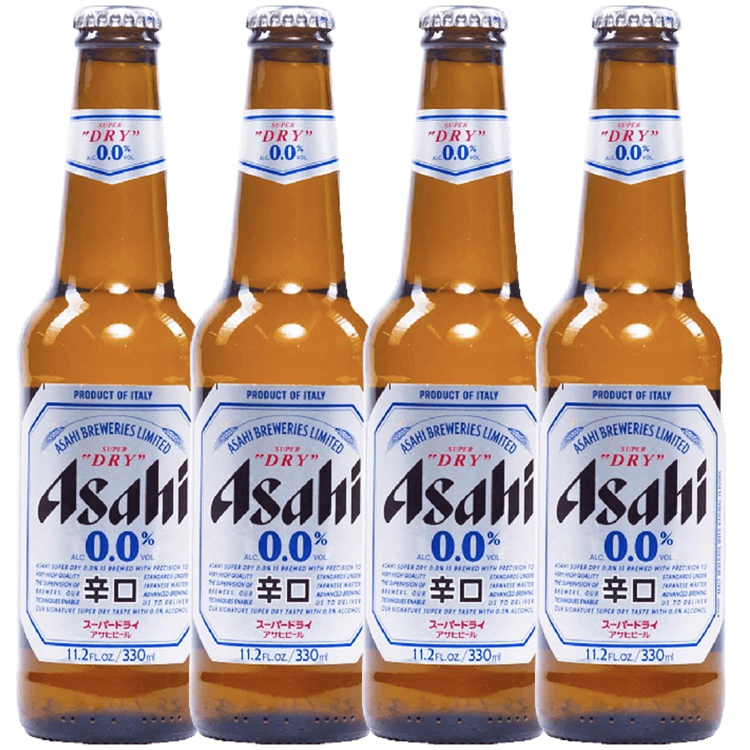 Asahi 4 Pack Super Dry 0.0 Alcohol Free Lager 12oz Bottles Zero Alcohol Beer Made in Japan