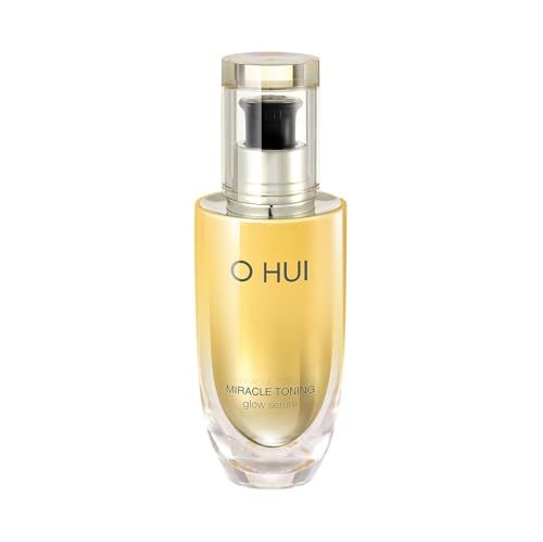 OHUI Miracle Toning Glow Serum Vitamin C Face Serum Hyperpigmentation Treatment Glowing Skin Dullness Hyaluronic Acid, AHA, PHA, Niacinamide Korean Skin Care Skincare Face Essence