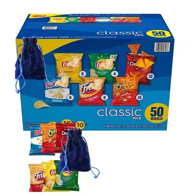 Classic Mix Variety Pack Chips, 50 Count with Bonus Gift Pouch (50 Count(1 Pack))