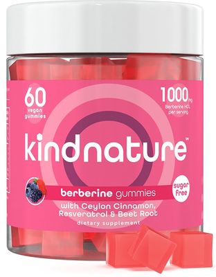Kind Nature Berberine Gummies 1000mg with Ceylon Cinnamon Resveratrol - Sugar-Free Vegan Supplement for Blood Sugar Support, Metabolism, Cravings Wellness - Non-GMO, Gluten-Free