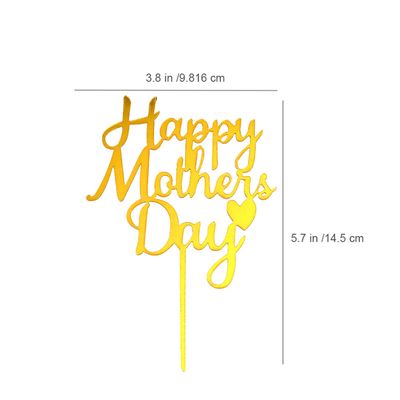 10pcs Happy Mothers Day Cake Topper Cake Picks Acrylic Sticks Happy Mothers Day Sign for Flower Bouquet for Motherday Birthday Cupcake Party Favors Decorations