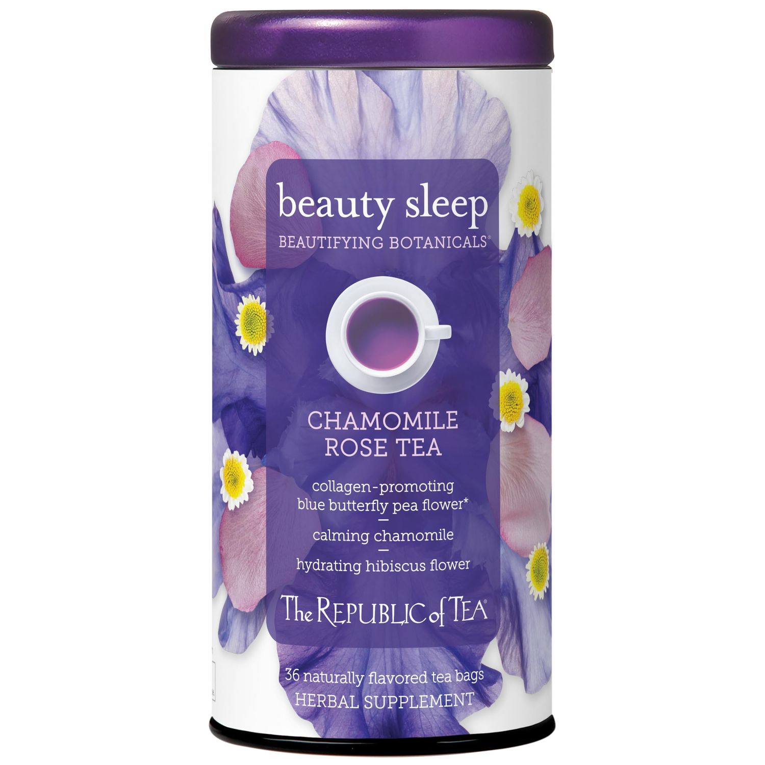 The Republic of Tea Beautifying Botanicals Beauty Sleep Chamomile Rose Herbal Tea Bags (36 count)