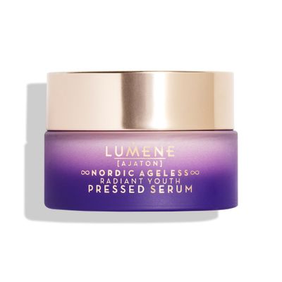Lumene Ajaton Radiant Youth Pressed Face Serum - Daily Skincare with Collagen Peptides for Fine Lines and Wrinkles - Anti Aging Skin Tightening Hydrating Serum - Vegan Skin Care (50 ml)
