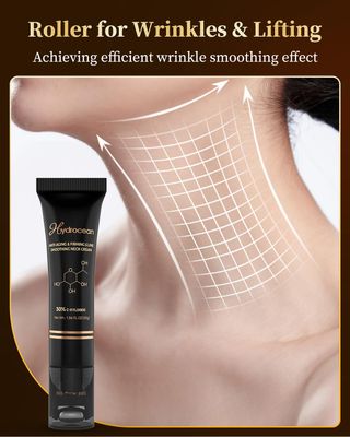 HYDROCEAN Tighten and Lift Neck Cream with Roller, 30 C-Xyloside Solution Anti Aging Neck Firming Cream for Tightening Sagging Skin, Anti-Wrinkle, Smooths Fine Lines