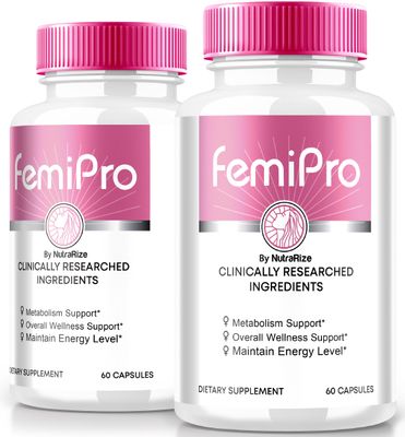 NutraRize (2 Pack) FemiPro Capsules, Premium Formula for Urinary Heath Support, All-Natural Supplement for Control and Overall Health, Femi Pro Reviews (120 Capsules)