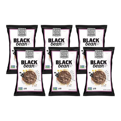 Food Should Taste Good Tortilla Chips, 5.5oz, Pack of 6 (Black Bean)