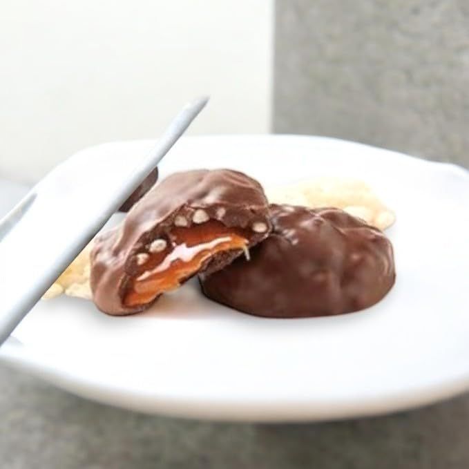 Sugar Free Chocolate Caramel Crispies-1 lb Deliciously Crafted for a Guilt-Free Indulgence Made with Stevia Extract-Perfect for Health-Conscious Chocolate Lovers(16 oz)