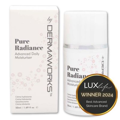 DERMAWORKS Pure Radiance Face Moisturizer for Women - Anti-Aging Hydrating Cream with Vitamin C, Retinol Hyaluronic Acid for Smooth, Radiant Skin - 50ml
