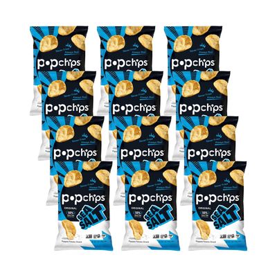 Popchips Potato Chips, Sea Salt, Gluten Free, 5 Ounce (Pack of 12)