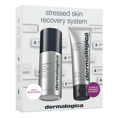Dermalogica Stressed Skin Recovery System Skin Care Kit, Includes Face Mask and Facial Cream Full Size - Improve Dryness, Fine Lines, and Dullness