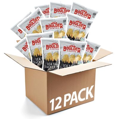 Boulder Canyon Sea Salt Cracked Pepper Potato Chips, 1.5 Ounce (Pack of 12)