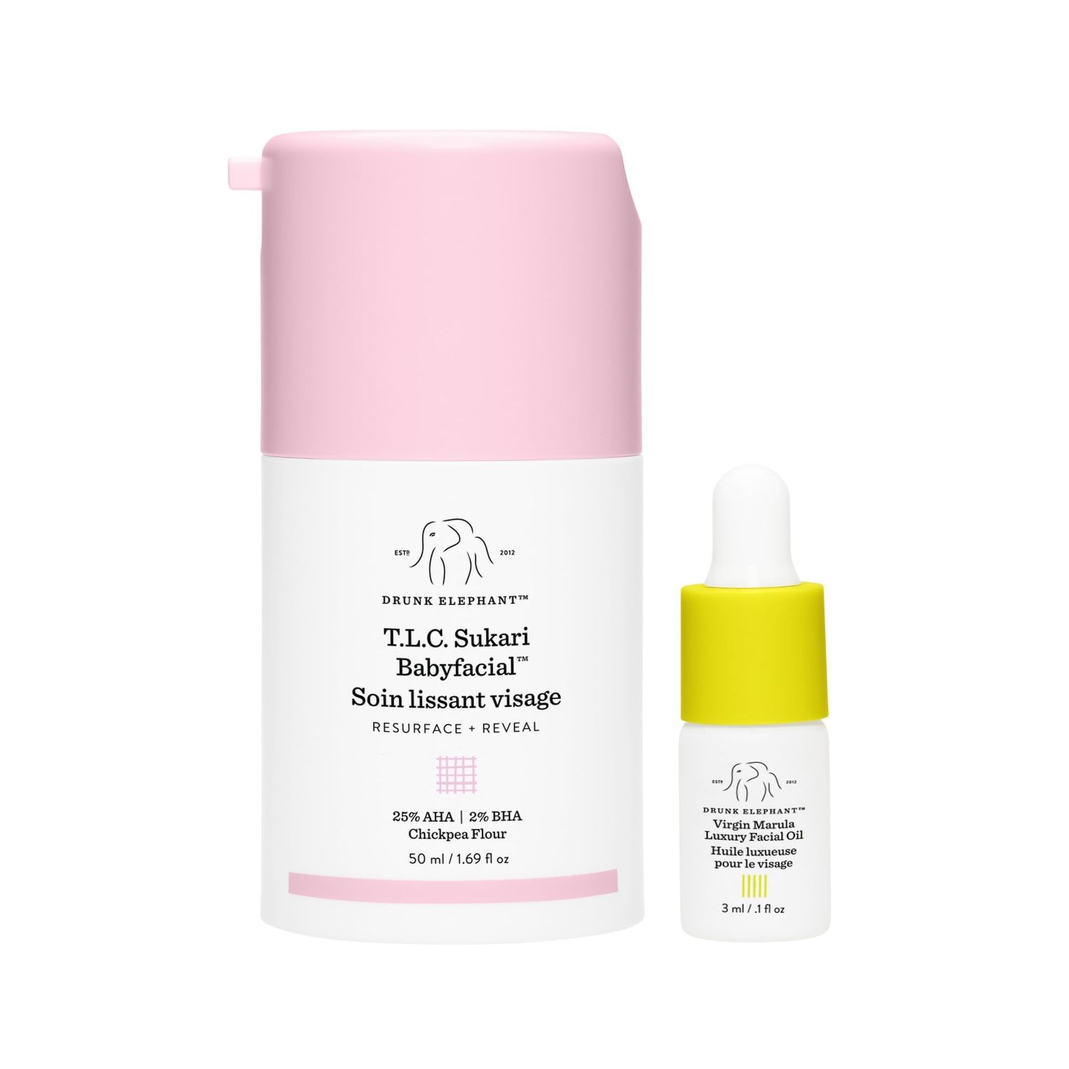 Drunk Elephant T.L.C. Sukari Babyfacial - 50 ml1.69 fl oz - Exfoliating Face Mask - Clean Clinical Skincare - Cruelty-Free - Dermatologist-Tested - Free of Essential Oils, Silicones, and Fragrance