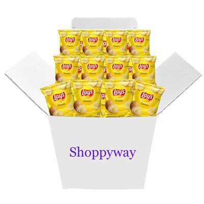 Lay&#39;s Classic Potato Chips, 1.5 Oz Bag, Value Pack of 12, Bundled By Shoppyway