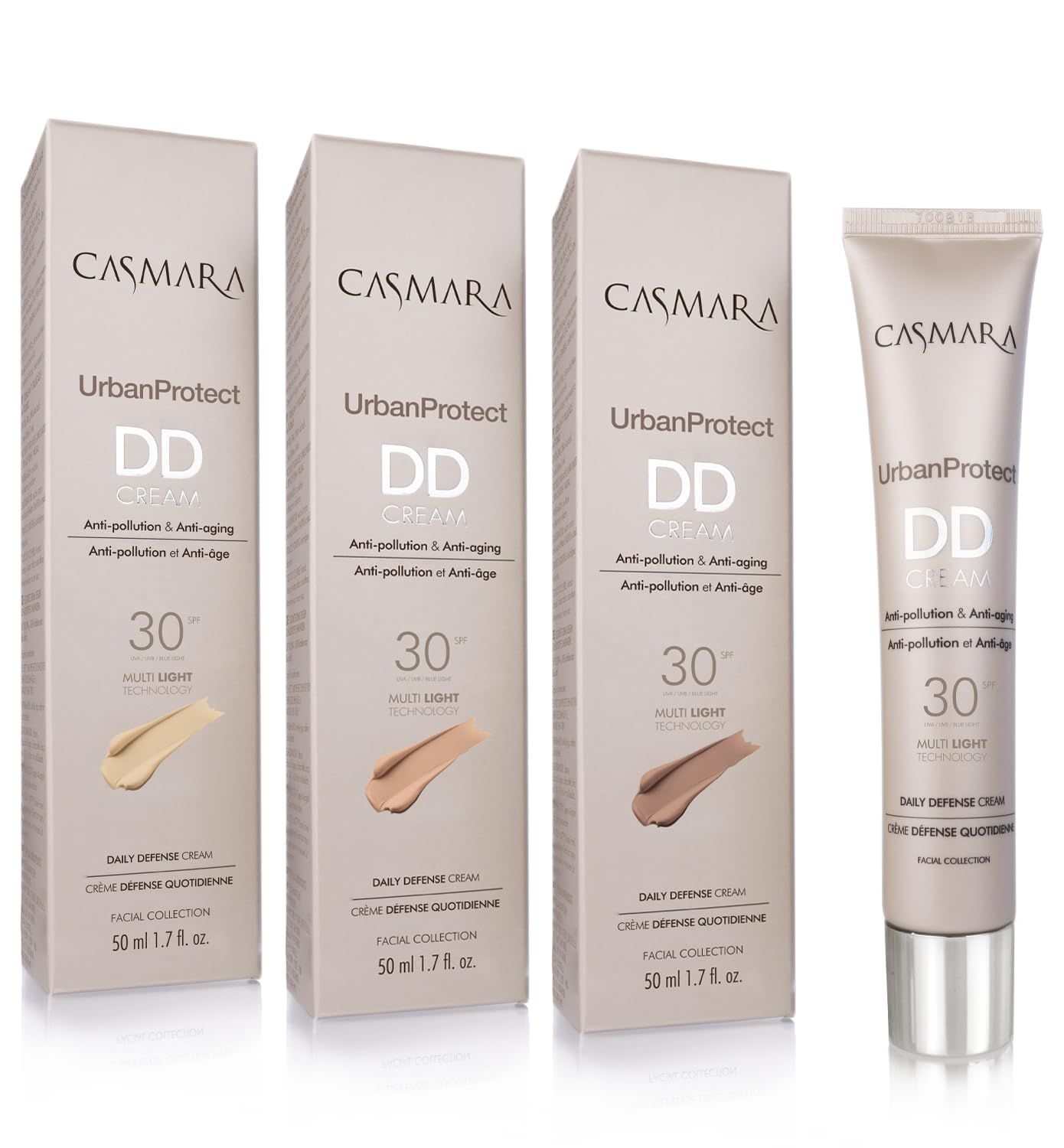 Casmara DD Cream Urban Protect 50 ml Anti-Pollution Anti-Aging Moisturizer SPF 30 (Dark)