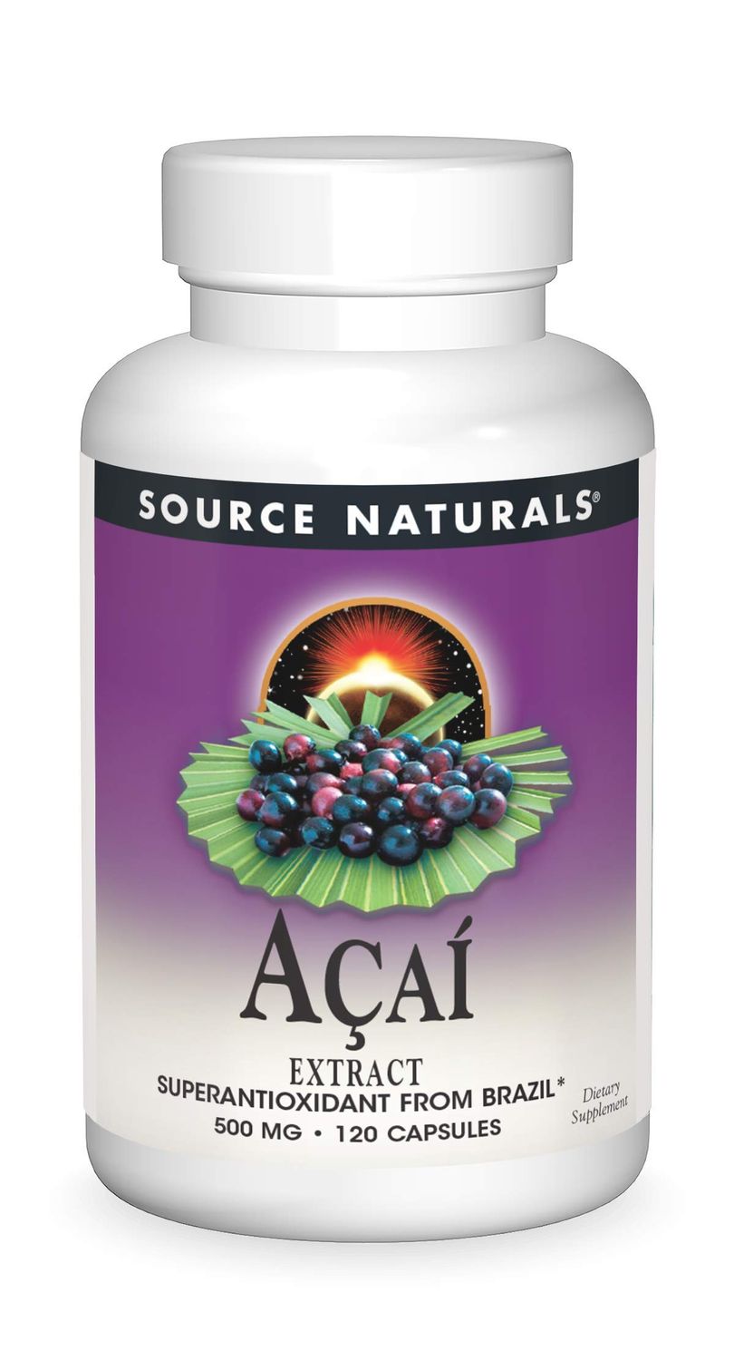 Source Naturals Acai Extract 500 Mg Capsule, 120 Count