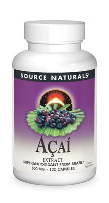 Source Naturals Acai Extract 500 Mg Capsule, 120 Count