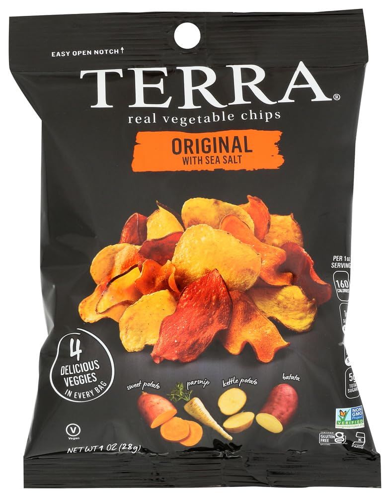 Terra Exotic Vegetable Chips, Original, Snack Size, 1 oz, 24 Pack