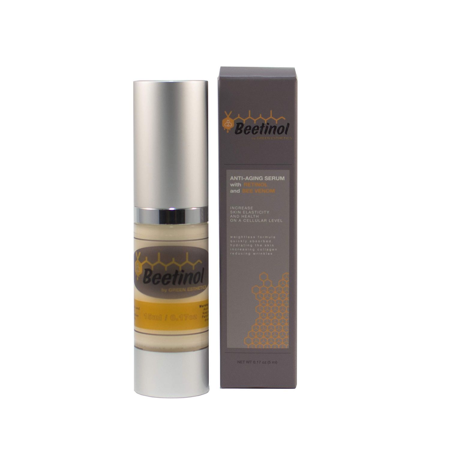 All in one, Complete - Night and DayEye and Face Serum with: Bee Venom, Retinol, Peptide Complex, Hyaluronic Acid, Vitamin C, and K for; Wrinkles, Fine lines, Skin firming, Dark circle, Puffiness
