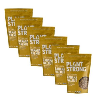 Rip&#39;s Big Bowl - Banana Walnut Cereal (6-Pack) Non-GMO Whole-Grain Plant Based Oil Free Pack of 6 x 9oz Bags