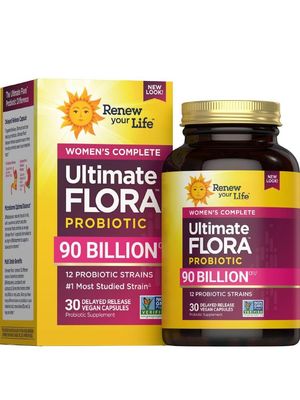 Renew Your Life Ultimate Flora Probiotics for Women 90 Billion CFU Delayed Release Vegan Capsules Vaginal Digestive Health Immune Health Dairy Free 30 Count