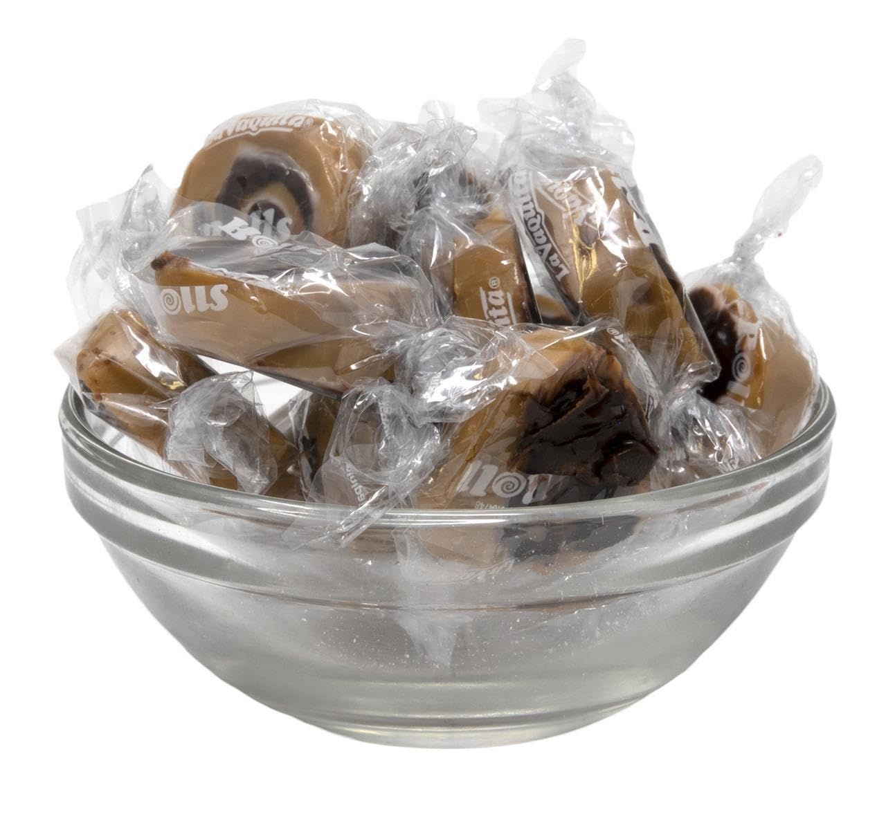 YANKEETRADERS Chocolate Caramel Swirl Candy, 2 Pound Bulk Bag