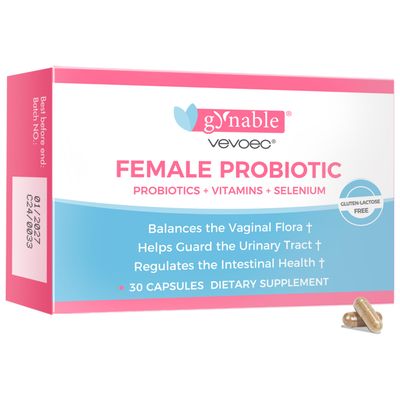 Vevoec Gynable Vaginal Probiotics for Womem,Female Probiotic for pH Balance with Lactobacillus 5 Billion CFU Probiotics Blend,Selenium-Vitamin D3,Promote Healthy Vaginal Odor Vaginal Flora,30 Count