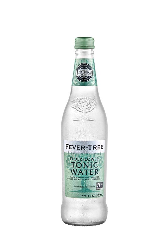 Fever-Tree Elderflower Tonic - Premium Quality Mixer - Refreshing Beverage for Cocktails Mocktails. Naturally Sourced Ingredients, No Artificial Sweeteners or Colors - 500 ML Bottles - Pack of 1