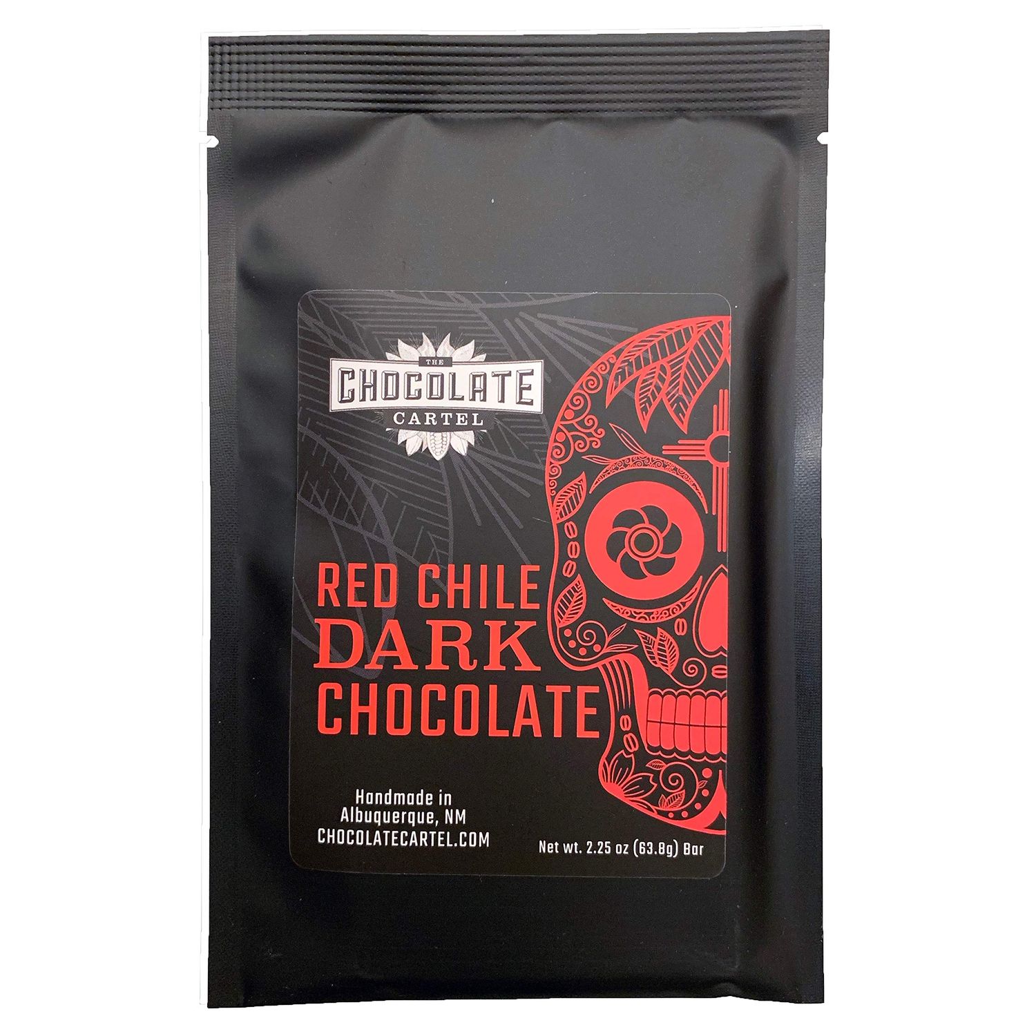 Chocolate Cartel Red Chile Dark Chocolate Bar 2.25 Ounce Made in Small Batches, Gluten Free, Dairy Free