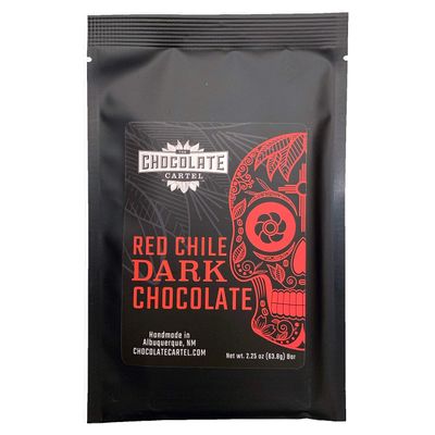 Chocolate Cartel Red Chile Dark Chocolate Bar 2.25 Ounce Made in Small Batches, Gluten Free, Dairy Free
