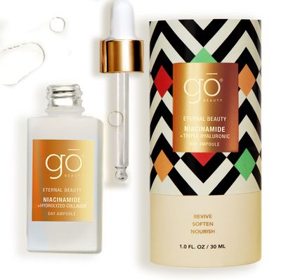 GO BEAUTY Anti Aging Serum with Pure Niacinamide Triple Hyaluronic Acid, Brightens, Plump Reduces Pores with Collagen, Retinol, Aloe Vera, Vitamin B5 - Eternal Beauty, 1 fl. oz
