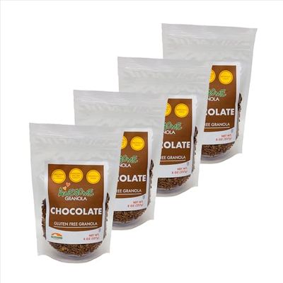 Awesome Granola - Gluten Free, Allergen Free, Nut Free, Soy Free Granola, 4 count 8 oz resealable bags - Chocolate
