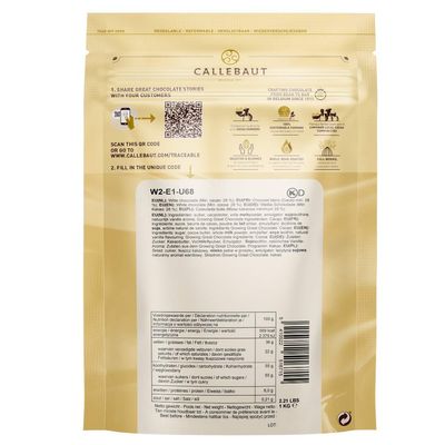 Callebaut white chocolate chips (callets) 1kg