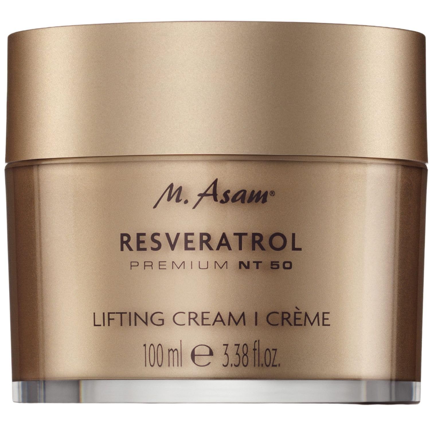 M. Asam RESVERATROL PREMIUM NT50 Lifting Cream (3.38 Fl Oz) - Moisturizer Face Cream with Hyaluronic Acid, Facial Moisturizer for Firm and Smooth Skin, Vegan Skincare for Youthful Radiance