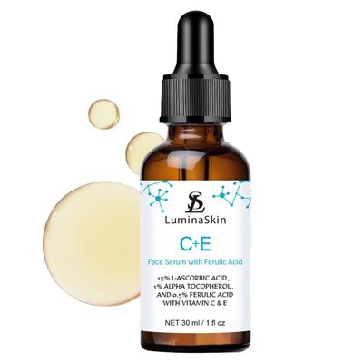 LuminaSkin Vitamin C Serum - Vit CE Serum with Ferulic Acid - Dark Spot Remover for Face, Even Skin Tone, Fine Lines Wrinkles, Anti Aging Facial Serum 1 Fl Oz
