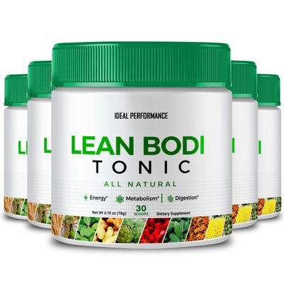 Lean Bodi Tonic Powder Official Formula, LeanBodi Tonic All Natural - Maximum Strength with Vitamin B6, BCAA, LeanBodi Powder Support, Lean Bodi Advanced Formula Reviews (5 Pack)
